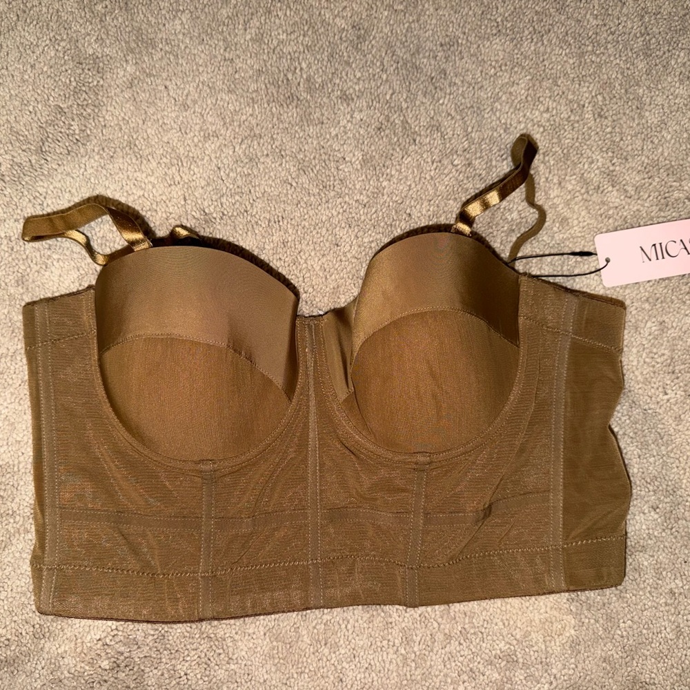 Mica Brown Crop Top Bustier